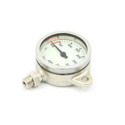 White Faced 52mm Brass Tech Snap Pressure Gauge