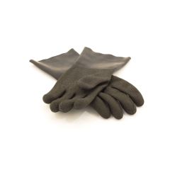 Textured black rubber latex heavyweight gloves (8.5, medium)