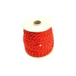 100-metre coil of coloured line spool in red and yellow