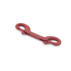 100m stainless steel carabiner in matt red finish