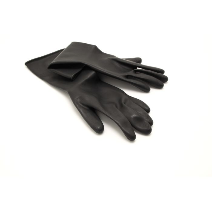 Black rubber gloves on sale